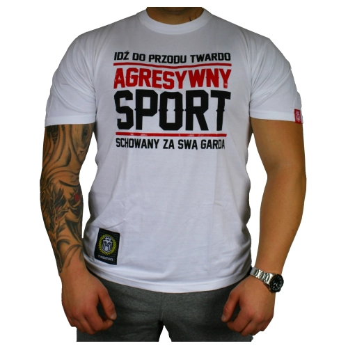 Koszulka "Agresywny Sport" biała