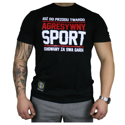 Koszulka "Agresywny Sport" czarna