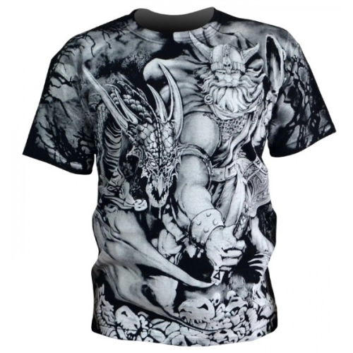 T-shirt "Viking - Dragon" HD fluorescencyjny nadruk