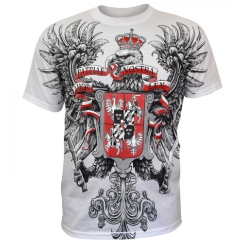 T-shirt patriotyczny "Husaria - Amor Patriae Nostra Lex" HD - biała