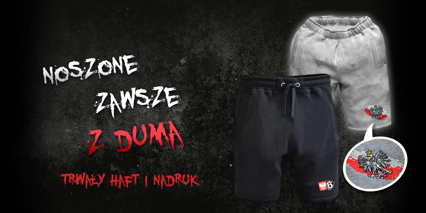 Spodenki noszone zawsze z dumą. Trwały haft i nadruk. Sprawdź!