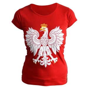 Koszulka damska Orzeł czerwona Aquila - przód