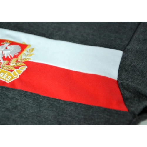 Koszulka Wielka Polska - pasy grafitowa - flaga