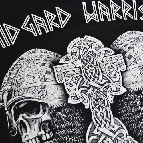 Koszulka Viking - Midgard Warrior Nordic Wolf - nadruk tył