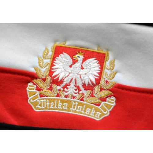Bluza patriotyczna rozpinana z kapturem Wielka Polska czarna Aquila - haft