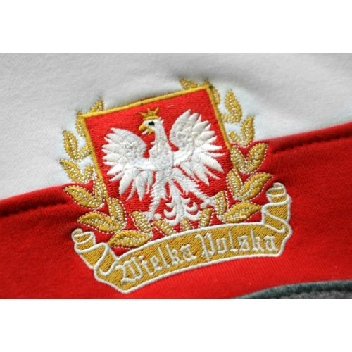Bluza patriotyczna z kapturem Wielka Polska szara Aquila - haft