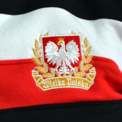 Bluza patriotyczna klasyczna Polska czarna Aquila - haft