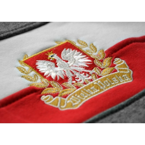 Bluza patriotyczna klasyczna Polska szara Aquila - haft