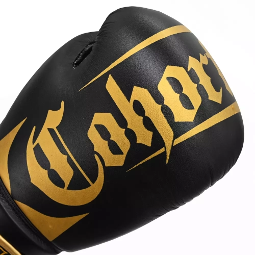 Rękawice bokserskie skórzane Cornibus czarne Cohortes - logo