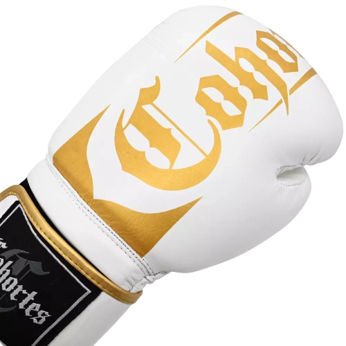 Rękawice bokserskie skórzane Cornibus białe Cohortes - logo