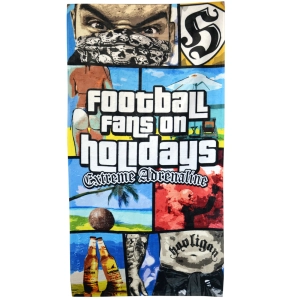 Ręcznik Football Fans On Holidays Extreme Adrenaline - kibicowski
