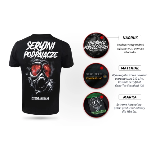 Koszulka Seryjni Podpalacze Extreme Adrenaline - infografika