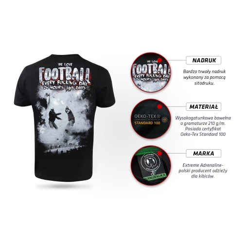Koszulka We Love Football Extreme Adrenaline - infografika