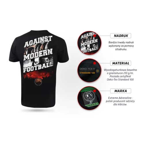 Koszulka Against Modern Football Extreme Adrenaline - infografika