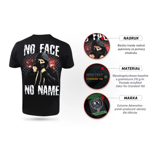 Koszulka No Face No Name Extreme Adrenaline - infografika