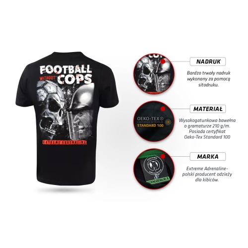 Koszulka Football Without Cops Extreme Adrenaline - infografika