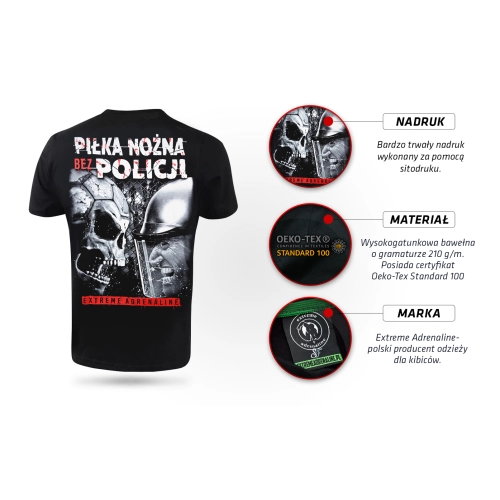 Koszulka Piłka Nożna Bez Policji Extreme Adrenaline - infografika