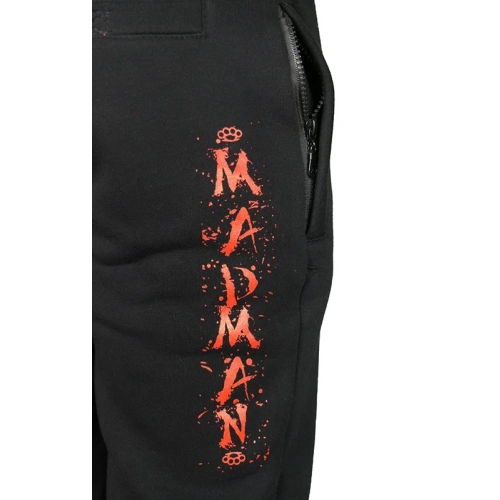 Spodnie dresowe Logo czarne MADMAN - nadruk tył