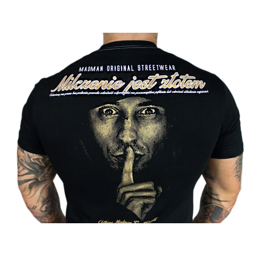 Koszulka Milczenie jest Złotem MADMAN - nadruk tył