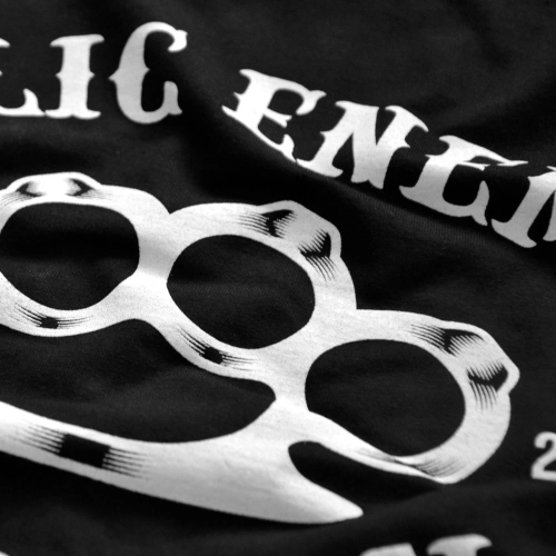 Koszulka Public Enemy czarna Pretorian - nadruk przód
