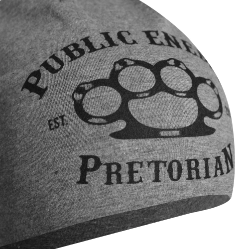 Czapka Public Enemy szara Pretorian - nadruk