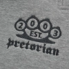 Spodnie dresowe Public Enemy szare - ściągacz Pretorian - haft