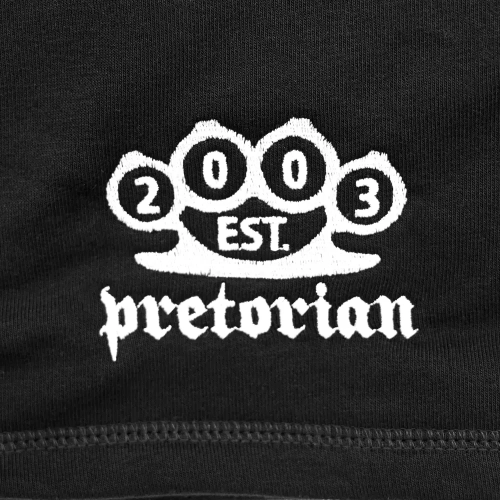 Spodenki bawełniane Public Enemy czarne Pretorian - haft z kastetem