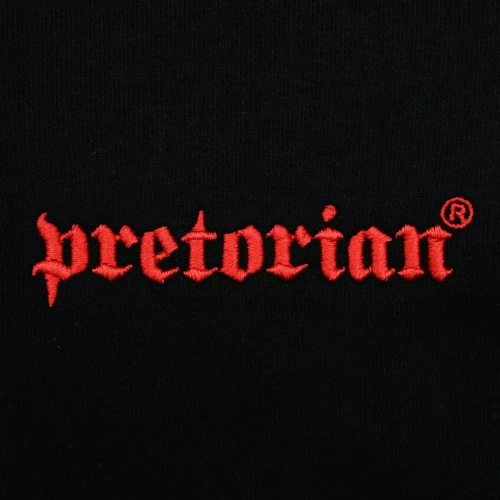Bluza bejsbolówka Logo czarno-czerwona Pretorian - napis