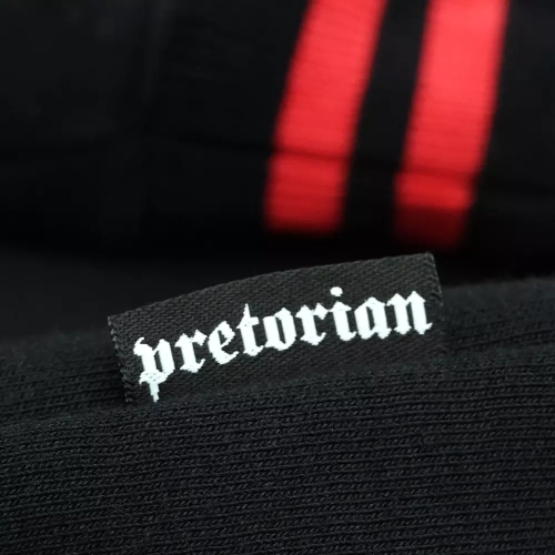 Bluza bejsbolówka Logo czarno-czerwona Pretorian - metka
