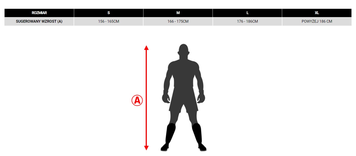 Tabela rozmiarów ochraniacze nóg Cohortes